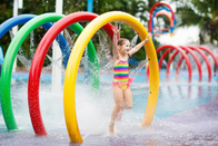 Taman Semprotan Air Rainbow Circle Taman Bermain Air Anak-anak Taman percikan air berwarna-warni